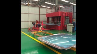 Hydraulic dished head configuring machine