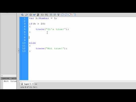 Flash CS3/CS4 Actionscript 3.0(Else and Else If Statements 08)