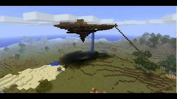 Minecraft: Building a floating island timelapse