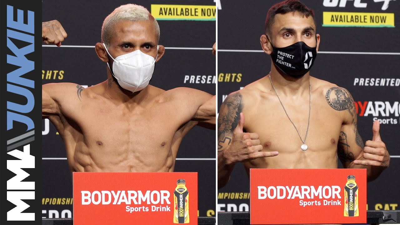 Deiveson Figueiredo, Alex Perez make title fight official | UFC 255 weigh-in highlight