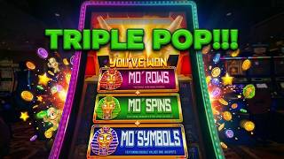 TRIPLE POPPING JACKPOT BONUSES on Mo' Mo' Mo' Mummy! #slot #casino #jackpot #slotmachine #momummy