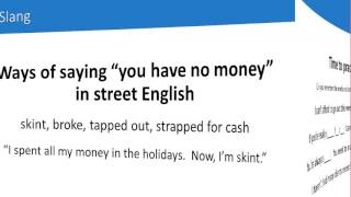 Thumbnail Cambridge School synonyms for having no money