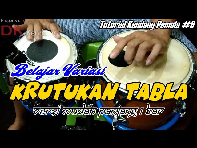 Belajar Variasi KRUTUKAN TABLA (Fill Tabla) Versi Mudah Panjang 1 Bar class=