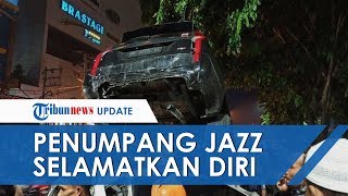 Video Viral Detik-detik Penumpang Jazz Menyelamatkan Diri dari Kecelakaan Beruntun di Medan Sunggal