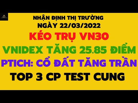 Video Thị trường chứng khoán ngày 22/3: KÉO TRỤ VN30 KHÔNG... - youtube