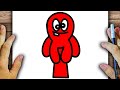 CÓMO DIBUJAR A FRED - MY SPRUNKI OC