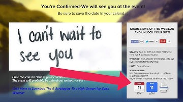 Free Gifts For Registering to The EasyWebinar Event