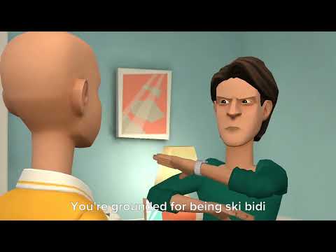 Shortest caillou gets grounded vid