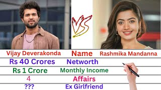Comparison: Vijay Deverkonda Vs Rashmika Mandanna | Networth, Affair, Family, Luxury Car & Lifestyle