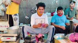 Indian Food - Gluefin Tuna Fish Cutting Rrrm Rrr M Govindpuri Indira Fish Market इदयन फड