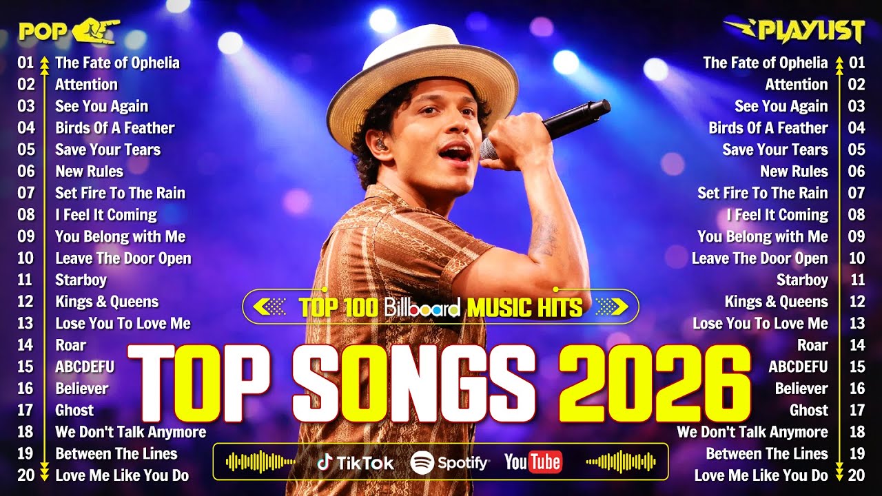 Today's Top Hits 2026 🔥 Bruno Mars, Adele, Ed Sheeran, Maroon 5, Dua Lipa, Rihanna, The Weeknd