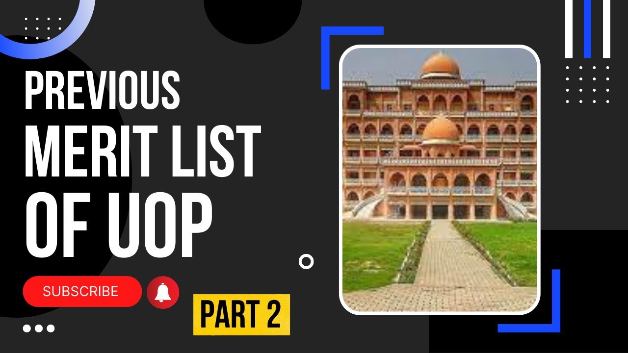 BS previous merit list of all departments of university of Peshawar 2021 part 2