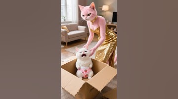 The little kitten got into trouble—Father Cat rushes to the rescue!😈🥺#kitten  #story  #cute