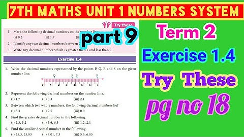 7th std Maths-Unit 1 Numbers system-Exercise 1.4 Try These-Term 2