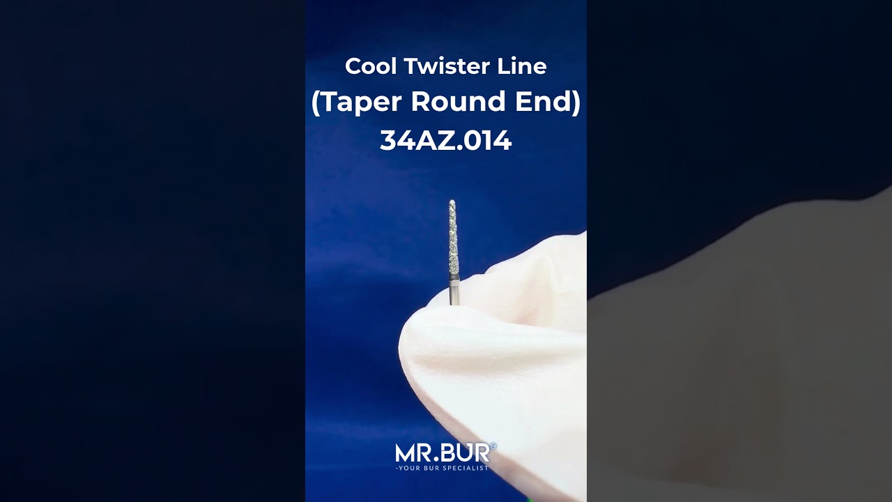 Spiral Cool Cut Taper Round End Super Coarse Diamond Bur | Diamond Dental Bur