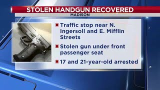 Madison Police report finding stolen gun during traffic stop, 2 arrested
