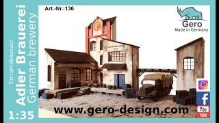 Gero Dioramakit Adler Brauerei / german eagle breweryMaßstab 1:35 (Unboxin)