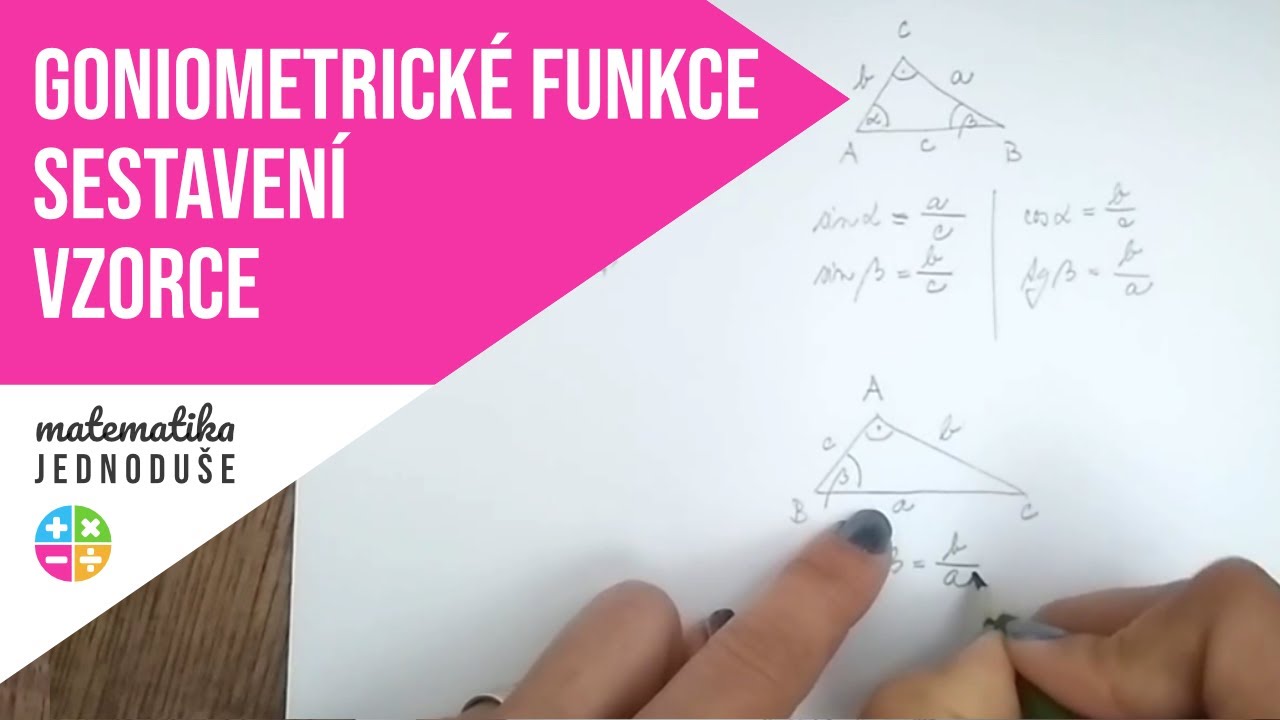 Sestavení vzorce - sinus, cosinus, tangens a cotangens | Goniometrické ...