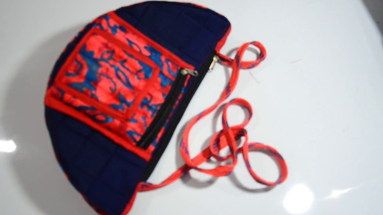DIY HALF MOON SHAPE  SLING BAG /एक बैग ऐसा भी जो एक नज़र में भा जाये