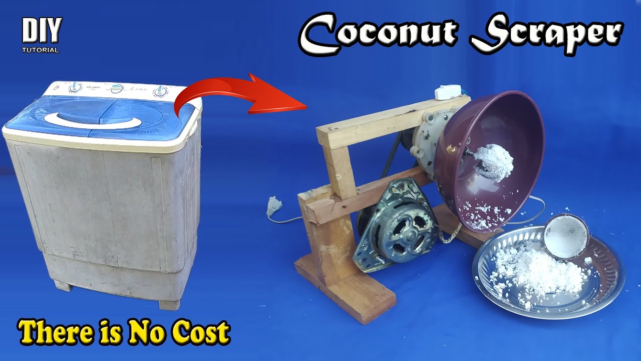 How to make foot controlled electric coconut scraper  