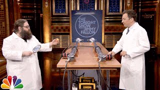 Kevin Delaney and Jimmy Fallon Launch a Ping Pong Ball at 920 MPH