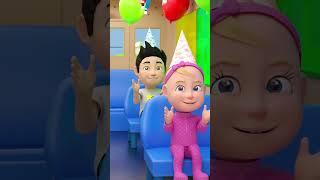 Wheels on the Birthday Bus Doors Koka TV #nurseryrhymes   #shorts    #wheelsonthebus