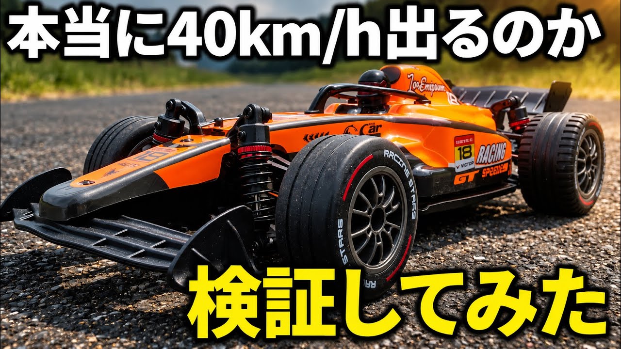 Amazomで買った激安フォーミュラカーRCは本当に時速40km/h出るのか！？検証してみました DEERC 9009E