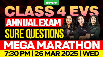Class 4 EVS | Annual Exam - MEGA MARATAHON - Sure Questions ! | Xylem Class 4