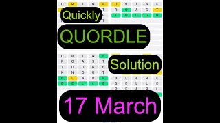 Today's Quordle answers and hints, solution #52 | March 17 2022, quordle answer | #quordle #shorts
