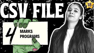 Day 18 - CSV FILE & its PYQs | 4 Marks पक्के कर लो | Class 12 CS #csclass12  #lovejeetarora
