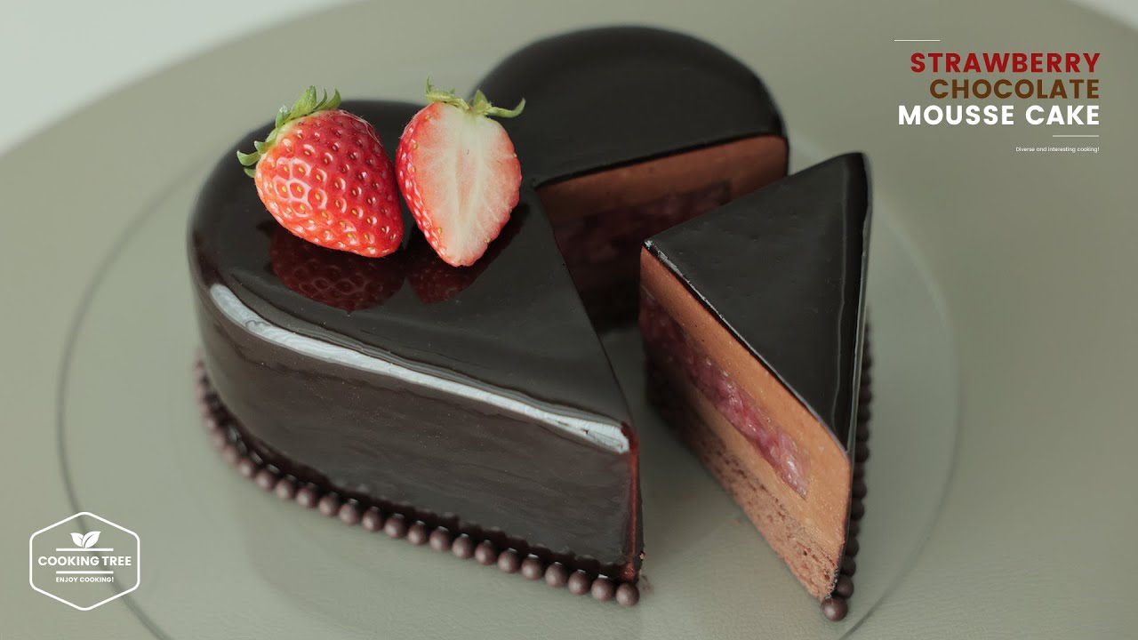 Рецепт муссового торта «Сердце» с клубникой и шоколадом | Торт ко Дню святого Валентина