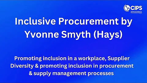 Inclusive Procurement by Yvonne Smyth (Hays)