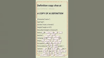 A COPY FOR CHARACTER AI DEFINITION #definition #characterai #ai #bot #characterai