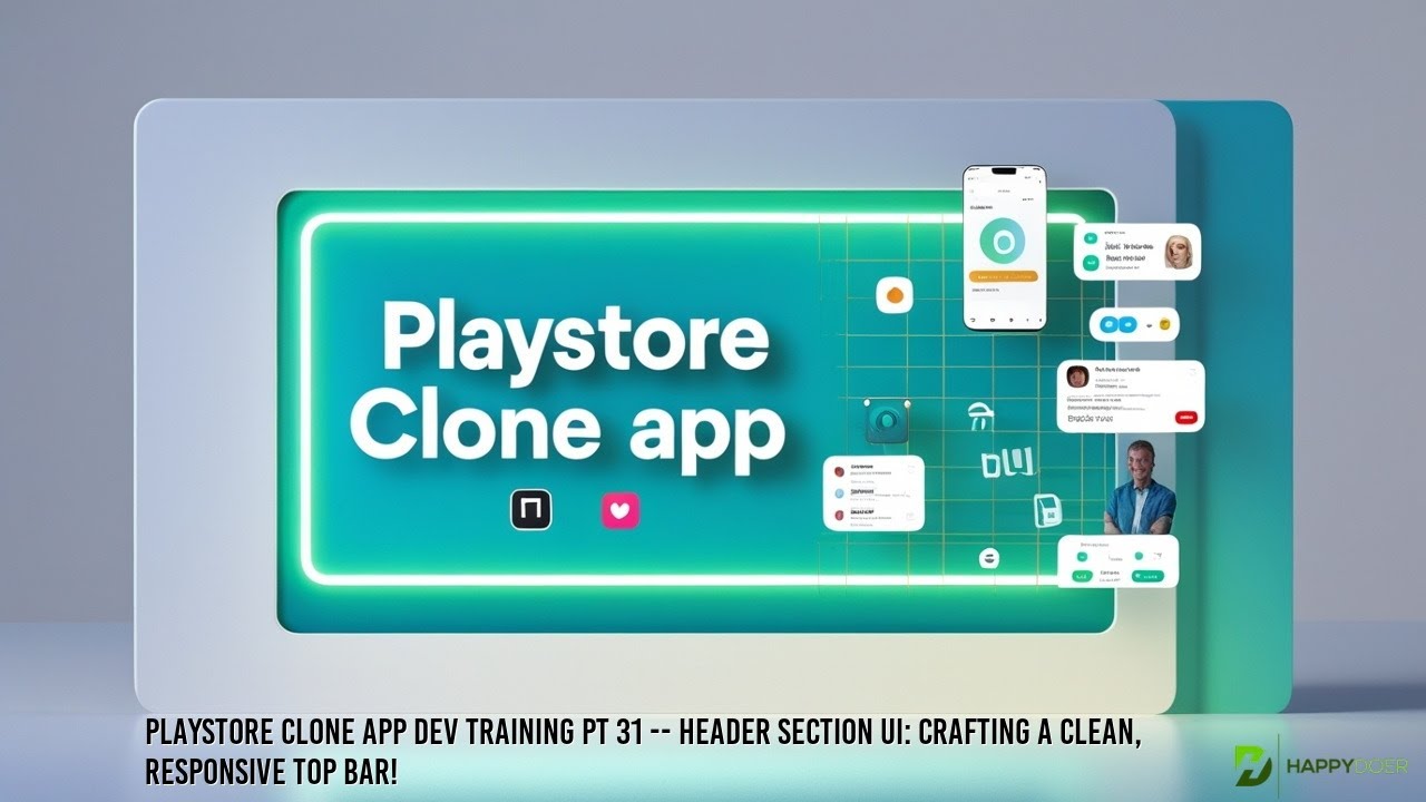 🧱 Playstore Clone App Dev Training Pt 31 – Header Section UI: Crafting a Clean, Responsive Top Bar!🔝