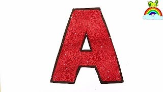 English ABC Alphabet coloring, drawing and painting Learn ABC & Colors for kids | dolly color art