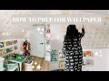 How to Prep for Wallpaper | How to smooth, test, clean, prime, and plan out the layout
