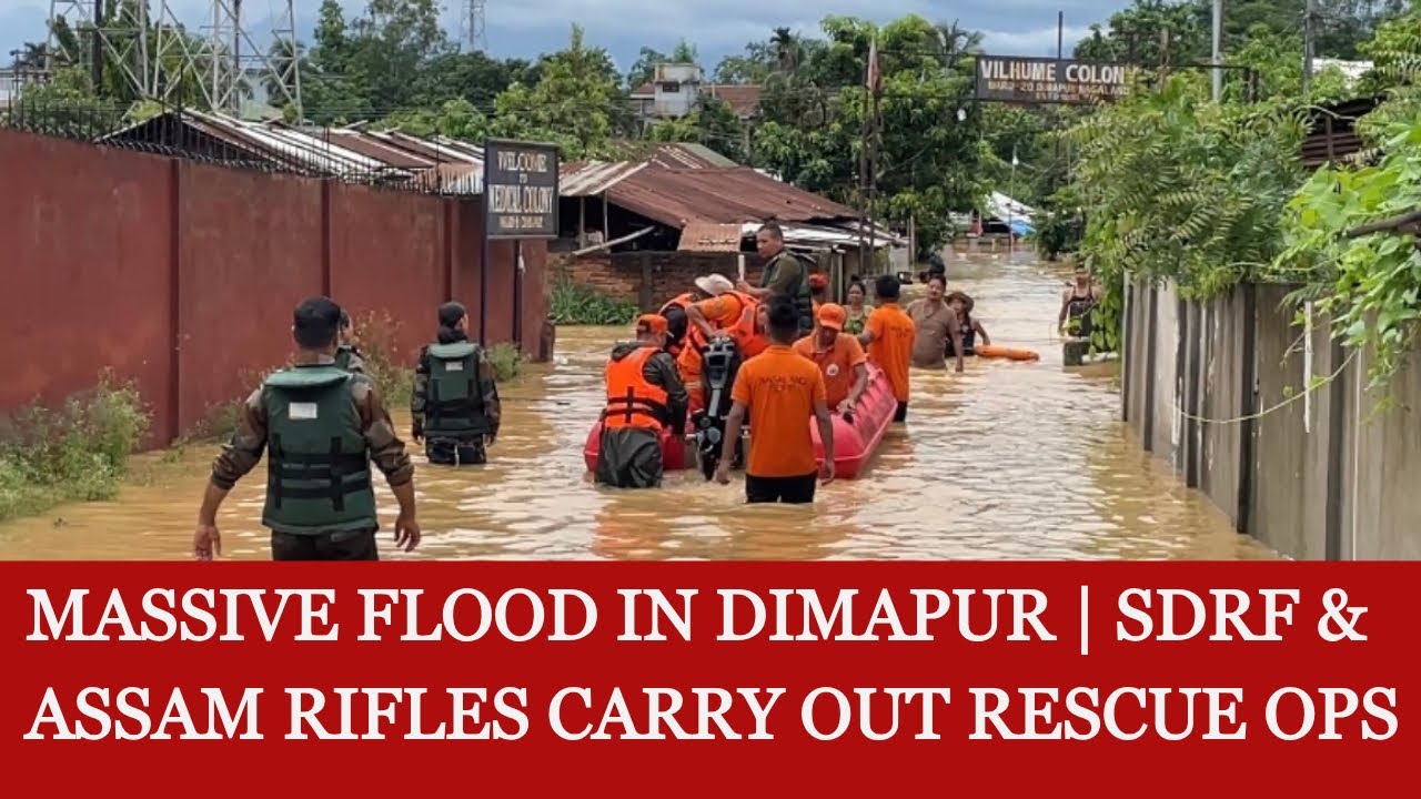 Dimapur Flood Update | SDRF & Assam Rifles Rescue Locals | 