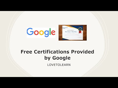 Free  Certifications Provided by the Google #google #certifications #lovetolearn #free