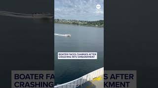 Boater faces charges after crashing into embankment