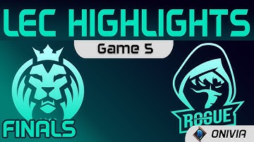 MAD vs RGE Highlights Game 5 Finals LEC Spring 2021 MAD Lions vs Rogue by Onivia