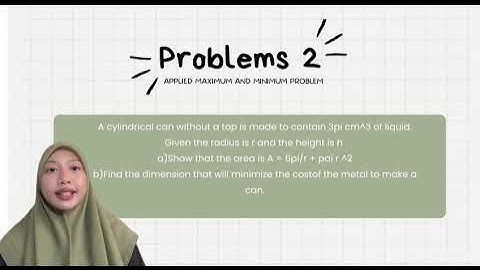 MAT 183 VIDEO ASSIGNMENT : APPLICATION OF DIFFERENTIATION