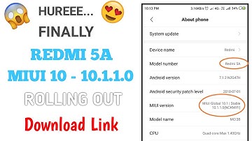 FINALLY MIUI 10 GLOBAL STABLE FOR REDMI 5A ROLLING OUT | Download Link | Installation Guide