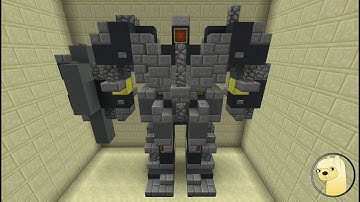 Minecraft - How To Build Transformers 5 Megatron Robot Mode! (Updated)