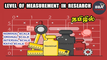 LEVEL OF MEASUREMENT |  SCALES IN RESEARCH | EXAMPLES EXPLAINED IN TAMIL  (தமிழ் மொழியில்)