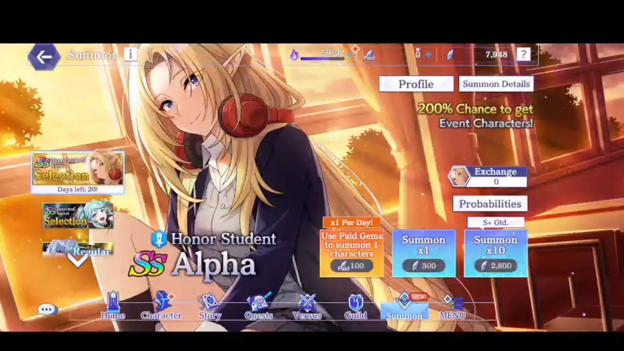 New Honor Student Alpha New Event Overview Can We Pull Her Eminence In  Shadow Master Of Garden 