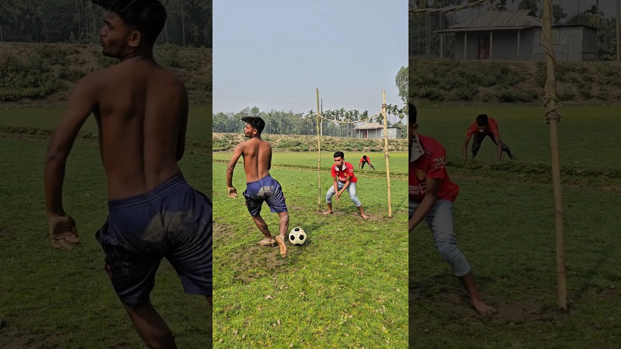 Football game match practice is underway.