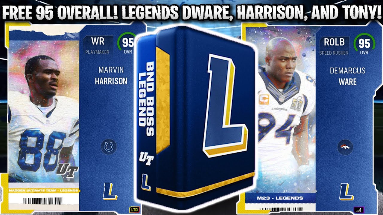 FREE 95 OVERALL! GET YOUR FREE LEGEND NOW! LEGENDS MARVIN, DWARE, AND TONY G! | MADDEN 23
