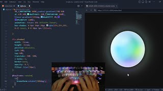 ASMR Programming | Colorful Circle with HTML and CSS - No Talking