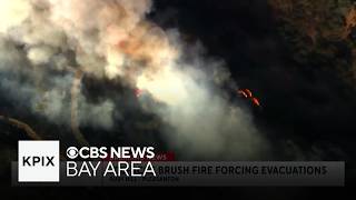 Brush Fire South of Pleasanton Forcing Several Neighborhoods to Evacuate; Firefighter Injured