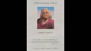 Karen Cusson Celebration of Life Memorial at Epiphany Lutheran and Episcopal Church in Marina, CA